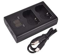 DSTE Dual USB Cargador con Pantalla LCD Compatible para BP-511 BP511 BP511A BP-511A y Canon EOS 10D, 20D, 20Da, 300D, 30D, 40D, 50D, 5D, D30, D60, DM-MV100Xi, DM-MV400 Cámara