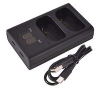 DSTE Dual USB Cargador con Pantalla LCD Compatible para DMW-BLJ31 DMW-BLJ31e y Panasonic LUMIX S1, LUMIX S1R, LUMIX S1H, DMW-BGS1R