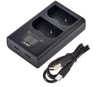 DSTE Dual USB Cargador con Pantalla LCD Compatible para EN-EL3E EN-EL3 y Nikon D30, D50, D70, D70S, D90, D80, D100, D200, D300, D300S, D700 Digital SLR Cámara