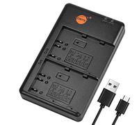 DSTE Fast Charging USB Dual Batería Cargador Compatible para Nikon EN-EL3E, Fujifilm NP-150, Olympus BLM1, PS-BLM1, BLM5, PS-BLM5
