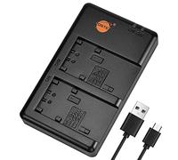 DSTE Fast Charging USB Dual Cargador Compatible para Sony NP-FP50 NP-FP51 NP-FP70 NP-FP90 NP-FH50 NP-FH100 NP-FV50 NP-FV70 NP-FV100