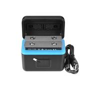 DSTE Is360 X5 Is360 X5B - Juego de 2 pilas (3,89 V/2550 mAh) + cargador rápido de 2 canales con ranuras para tarjetas Micro SD y cable USB tipo C compatible con 360 X5 Accessories Is360x5 Is360 X5