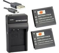 DSTE KLIC-7001 Li-Ion Batería (2 Paquetes) Traje y Cargador Micro USB para Kodak M1063 M1073 IS M320 M340 M341 M753 M763 M853