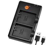 DSTE LC-E10 LP-E10 Batería USB Dual Cargador Compatible para Canon EOS 1100D, EOS 1200D, Kiss X50, Kiss X70, Rebel T3, Rebel T5