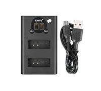 DSTE LP-E12 LC-E12E - Cargador USB dual con pantalla LCD compatible con Canon EOS M, M2, M10, 100D, Kiss X7, Rebel SL1, alimentación mediante cable USB tipo C a conector USB-A 2.0