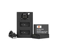 DSTE LP-E17 - Batería de iones de litio de decodificación completa + cargador USB dual con pantalla LCD compatible con cámaras réflex digitales Canon EOS M3, M5, 8000D, 9000D, Kiss X8i, Rebel T6i