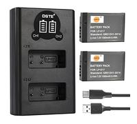 DSTE LP-E17 Batería Recargable (Paquete de 2) y Cargador USB Dual LED Inteligente compatibles con Canon EOS 750D, EOS 760D, EOS 8000D, EOS M3, EOS M5, EOS M6, EOS Rebel T6i, EOS Rebel T6s, Kiss X8i