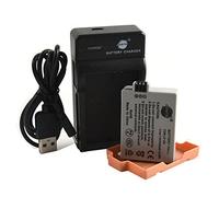 DSTE LP-E5 - Batería de iones de litio y cargador micro USB compatible con cámaras digitales Canon EOS 450D 500D 1000D, Kiss F X2 X3, Rebel XS XSi T1i