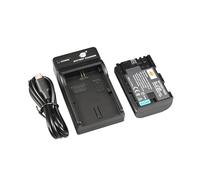 DSTE LP-E6P - Batería de iones de litio (7,4 V/2400 mAh) y cargador micro USB, compatible con Canon EOS R5 Mark II, R5 2,7D MarkII, 7D MarkIII, XC10, XC15 como cámara digital LP-E6 LP-E6N LP-E6NH
