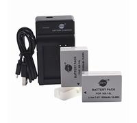 DSTE NB-10L Li-Ion Batería (2 Paquetes) Traje y Cargador Micro USB para Canon PowerShot G1 X, G3 X, G15, G16, SX40 HS, SX50 HS,SX60 HS