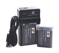 DSTE NB-12L Li-Ion Batería (2 Paquetes) Traje y Cargador Micro USB Compatible con Canon LEGRIA Mini X PowerShot N100 PowerShot G1 X Mark II