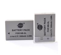 DSTE NB-5L NB-5LH batería recargable de iones de litio (paquete de 2) compatible con Canon PowerShot SD790, SD800, SD850, SD880, SD890, SD900, SD950, SD990, SX200, SX210, SX220