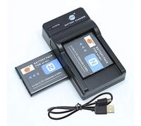 DSTE NP-BN1 - Batería de Ion de Litio (2 Unidades) y Cargador Micro USB Compatible con cámara Sony DSC-WX70 DSC-WX80 DSC-WX150