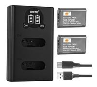 DSTE NP-BX1 Batería Recargable (Paquete de 2) y Cargador USB Dual LED Inteligente compatibles con CyberShot DSC HX90 HX95 HX99 RX100 WX350 HX400V HDR AS100V FDR X1000 X3000