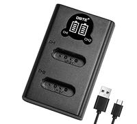 DSTE NP-BX1 - Cargador rápido dual USB con pantalla LCD compatible con Sony ZV1, ZV-1, Cyber-shot DSC-RX100, HDR-CX405, HDR-GWP88VB, HDR-GWP88VE