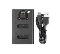 DSTE NP-BX1 NP-BX1/M8 - Cargador USB dual con pantalla LCD compatible con Sony ZV1, DSC-HX300, DSC-H400, DSC-HX400, DSC-HX50, alimentación mediante cable USB tipo C a conector USB A 2.0