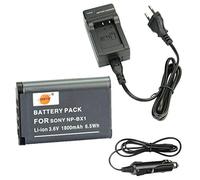 DSTE NP-BX1 Repuesto Batería y DC134E Viaje Cargador Compatible para Sony ZV1, ZV-1, DSC-RX100 VII, DSC-RX10 II, DSC-RX1B, DSC-RX1R, DSC-RX1, DSC-RX100, DSC-RX100 II, DSC-RX100 III
