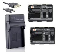DSTE NP-FM500H Li-Ion - Batería (2-Pack) y Cargador USB para Sony A57, A58, A65, A65V, A77, A77V, A99