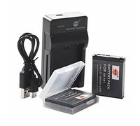 DSTE NP-FR1 - Batería de ion de litio (2 unidades) y cargador micro USB compatible con Sony DSC-F88, DSC-G1, DSC-P100, DSC-P150, DSC-P200, DSC-T30, DSC-T50, DSC-V3