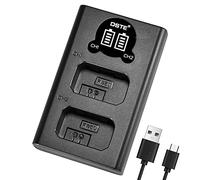 DSTE NP-FW50 - Cargador rápido dual con pantalla LCD compatible con Sony Alpha 7, a7, 7R, a7R, a3000, a6000, a6400, a6500, NEX-3, NEX-5, NEX-6, NEX-7