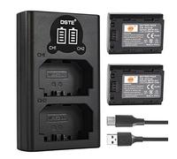 DSTE NP-FZ100 Batería (Paquete de 2) y Doble USB Cargador Compatible con Sony Alpha 9 A9 A9S Alpha 9R A9R A7II A7RIII ILCE-7RM3
