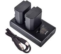 DSTE NP-FZ100 FZ100 - Batería de repuesto y cargador USB dual con pantalla LCD compatible con Sony α1, A6700, A7R3, A7R III, α7R III, α7R3, a7 IV, Alpha 9, 9R, a9R, a9S, 9S, cámara digital