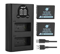 DSTE NP-W126 NP-W126s Batería (Paquete de 2) y USB Dual Cargador Compatible con Fujifilm Finepix HS30EXR HS33EXR HS50EXR X-A1 X-E1 X-T10 X-A2 X-H1