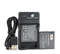 DSTE SLB-0837 - Batería recargable de iones de litio y cargador USB compatible con Samsung Digimax i6 PMP, L700, NV7, Optio E75, E85, M85 Konica Minolta NP-1