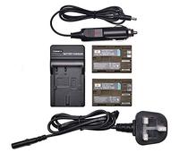 DSTE® UE Cargador DC19U + 2X BP-511, BP-511A Li-Ion Batería para Canon BP-511, BP-511A
