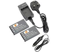 DSTE® UE Cargador DC75U + 2x NP-20 Li-ion Batería para Casio NP20, NP-20DBA and Casio Exilim EX-M1, EX-M2, EX-M20, EX-S1, EX-S2, EX-S3, EX-S20, EX-S100, EX-S500, EX-S600, EX-S770, EX-S880, EX-Z3, EX-Z4, EX-Z5, EX-Z6, EX-Z7, EX-Z8, EX-Z11, EX-Z60, EX-Z65, EX-Z70, EX-Z75, EX-Z77
