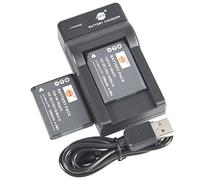 DSTE VW-VBX070 Li-Ion Batería (2 Paquetes) Traje y Cargador Micro USB Compatible con Panasonic HX-DC1 HX-DC10 HX-DC10EB-K HX-DC10EF-K HX-DC10GK HX-DC15 HX-DC1EB-H