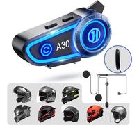 DSTELIN Bluetooth Auriculares Casco Moto,con Sistema de ComunicacióN Manos Libres y FuncióN de ReduccióN deRuidopara unaVariedaddMontados en Casco,Bluetooth Cascos Moto