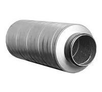 DSTOCK60 - Silenciador Acústico redondo de 100 mm con junta de labios, 200 mm exterior x 900 mm de longitud aislada - SIL-50-100-900