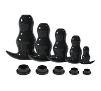 DstoLusre Anal Bead Hollow Anal Plug Túnel anal Open Butt Plug Anal y vagina Anal Plug Juguete sexual erótico for pareja(M)