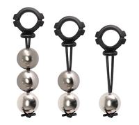 DstoLusre Anillo de pene de silicona ajustable BDSM con cuentas de metal de peso, anillo de testículo CBT Peso de testículo Bondage Ball Camilla Escroto Pene Juguete sexual erótico for hombres(1 Ball,
