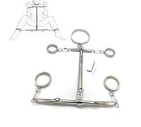 DstoLusre Barra esparcidora ajustable de BDSM, collar de esposas de metal, puños de tobillo sexuales, barra de Bondage hecha de acero inoxidable, juguete sexual Bondage for parejas(Men)