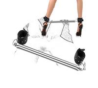 DstoLusre BDSM Bondage Barra esparcidora de metal ajustable con juguetes sexuales BDSM Juego de bondage sexual erótico BDSM Bondage Puños de tobillo de cuero Barra esparcidora de piernas con restricci