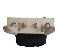 DstoLusre BDSM máquina sexual de sujeción de cama, esposas hechas de madera, máquina sexual de sujeción for mujeres, marco de sujeción SM, picota de suelo, juguetes sexuales SM for hombres(C)