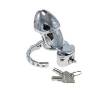 DstoLusre BDSM Metal Chastity Cage Bondage Jaula de pene Jaula de castidad Cinturón de castidad de acero inoxidable SM Cock Cage Dispositivo de castidad SM Juguete sexual erótico