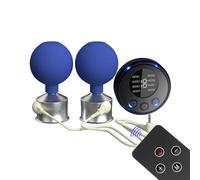 DstoLusre BDSM-succionador de pezones con Control remoto ajustable, juego de pechos, bomba for pezones, succionador de clítoris, juguete sexual for mujeres y parejas(Blue Blau)