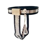 DstoLusre Cinturón de castidad BDSM con tapones anales y vaginales Cinturón de castidad de material de acero inoxidable 304 for mujeres Cerradura de castidad SM hecha de metal Juego de juguetes sexual