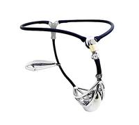 DstoLusre Cinturón de castidad BDSM for hombres Jaula de castidad for hombre de metal Cinturones de castidad for hombres SM Bondage Jaula de pene Jaula de castidad con tapón anal Juguete sexual(60-90C