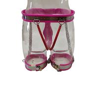 DstoLusre Cinturón de castidad BDSM for mujer, bragas de castidad de Metal, jaula de castidad SM Bondage for mujer, cerraduras de castidad, Juguetes sexuales SM for mujer(60-90CM)