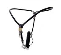 DstoLusre Cinturón de castidad BDSM for mujer Dispositivo de castidad de acero inoxidable Bragas de castidad con consolador Cinturones de castidad SM Bondage Jaula de castidad Cosplay for mujer(70/80C