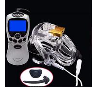 DstoLusre Cinturón de castidad masculino BDSM, diseño 3D, jaula for pene/jaula for pene/jaula de castidad SM Bondage, bloqueo de pene, Juguetes sexuales for hombres(White Weiß,50mm)