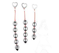 DstoLusre Cuentas anales BDSM, cadena anal con bolas y anillo de tracción, bolas de amor, cuentas anales, tapón anal for punto G, juguete sexual SM vaginal for mujeres y hombres(3-teiliges Set)