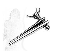 DstoLusre Dilatador de uretra con tapón de pene de Metal ajustable de acero inoxidable BDSM, camilla uretral SM for hombres(5mm,A)