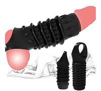 DstoLusre Funda for pene BDSM, condones extensores de pene grandes con anillo for pene, funda for pene de silicona for agrandar el pene, Juguetes sexuales SM