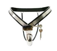 DstoLusre Jaula de castidad erótica for hombres, ropa interior Sexy, pantalones de castidad Bondage, cinturón de castidad con jaula de Metal for pene/jaula, Juguetes sexuales for fiesta(110/120CM)