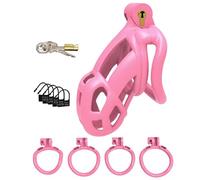 DstoLusre Jaula de castidad for hombres, jaula de castidad for pene, juego de cinturón de castidad masculina, jaula for pene con 4 anillos for pene, abstinencia SM Bondage, juguetes sexuales for hombr